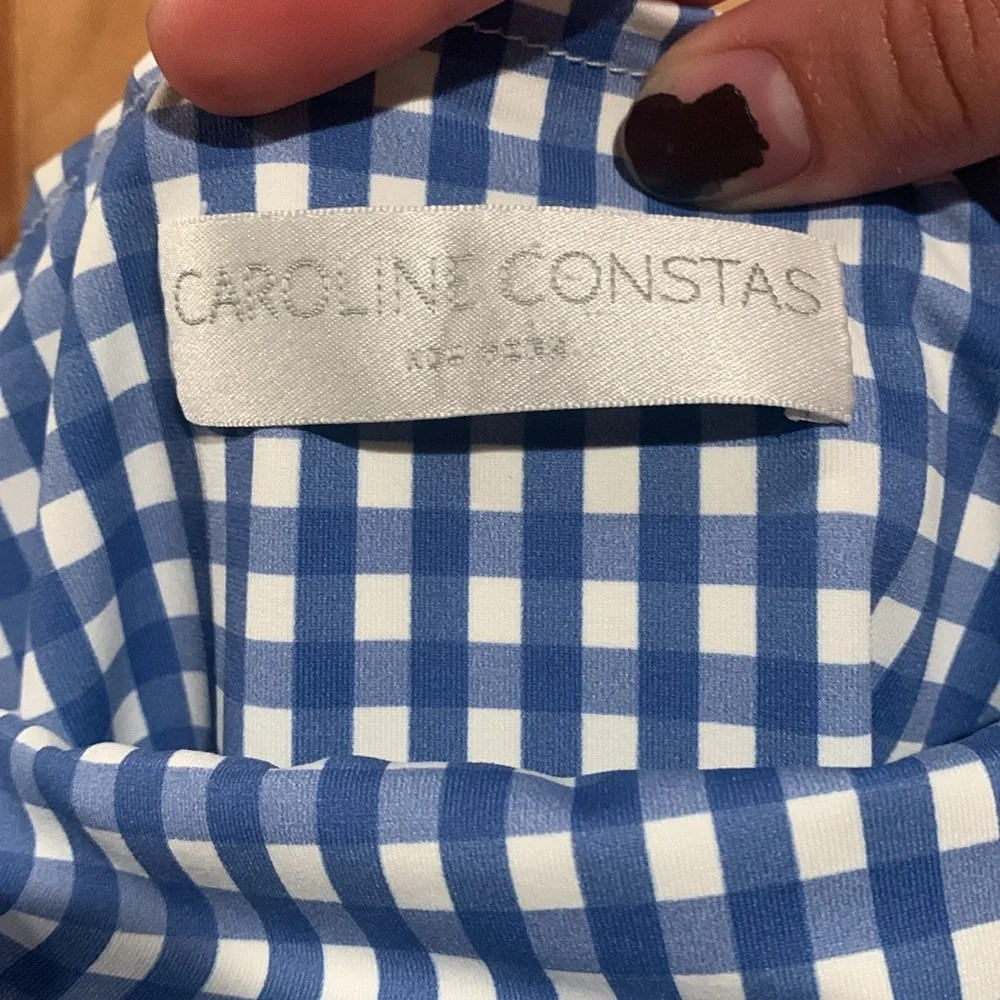 CAROLINE CONSTAS gingham mini dress - Picture 3 of 6